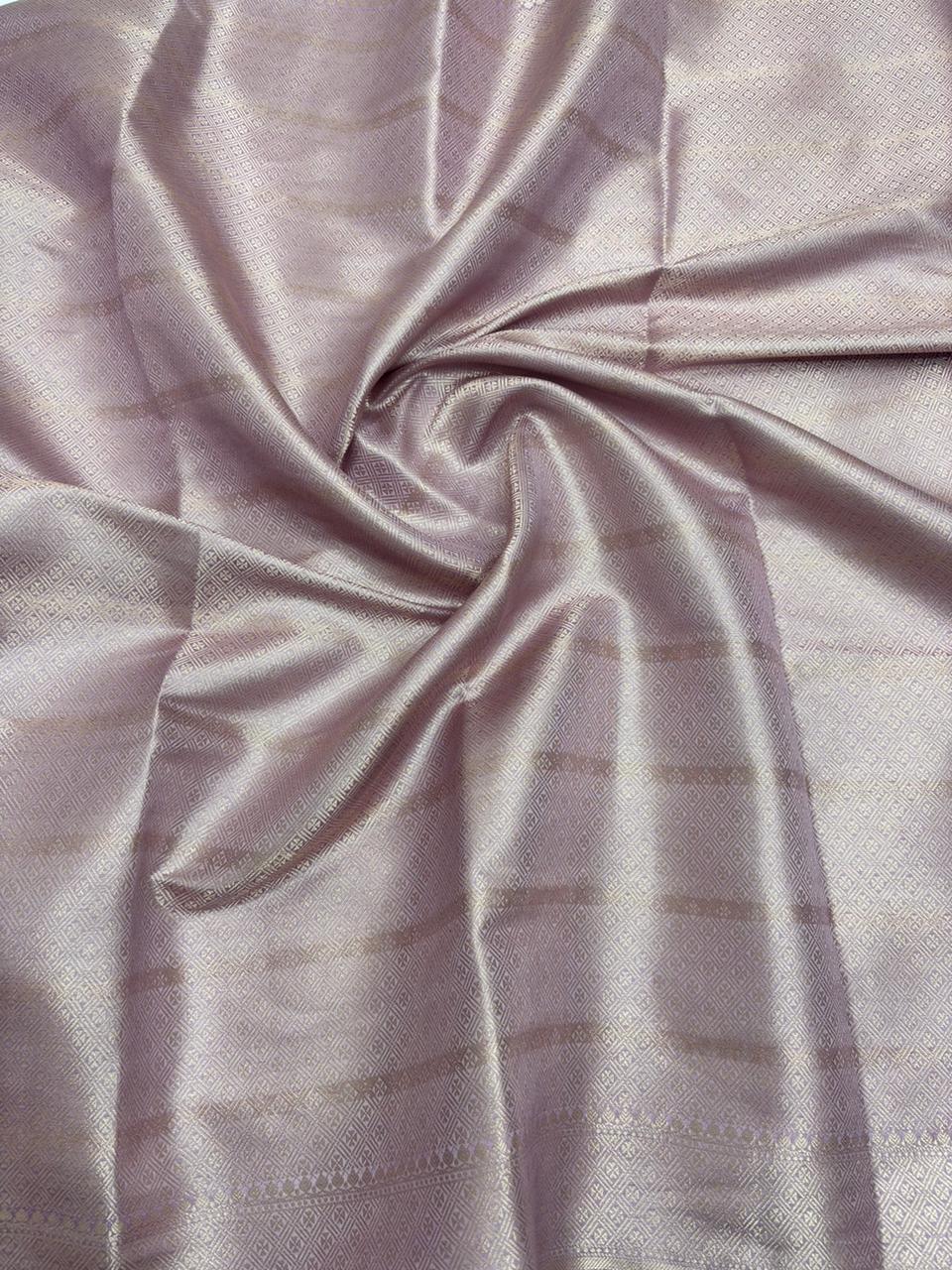 Pure Tissue Saree in Lavender Mauve with Subtle Zari Weave - Salam Silk Sarees