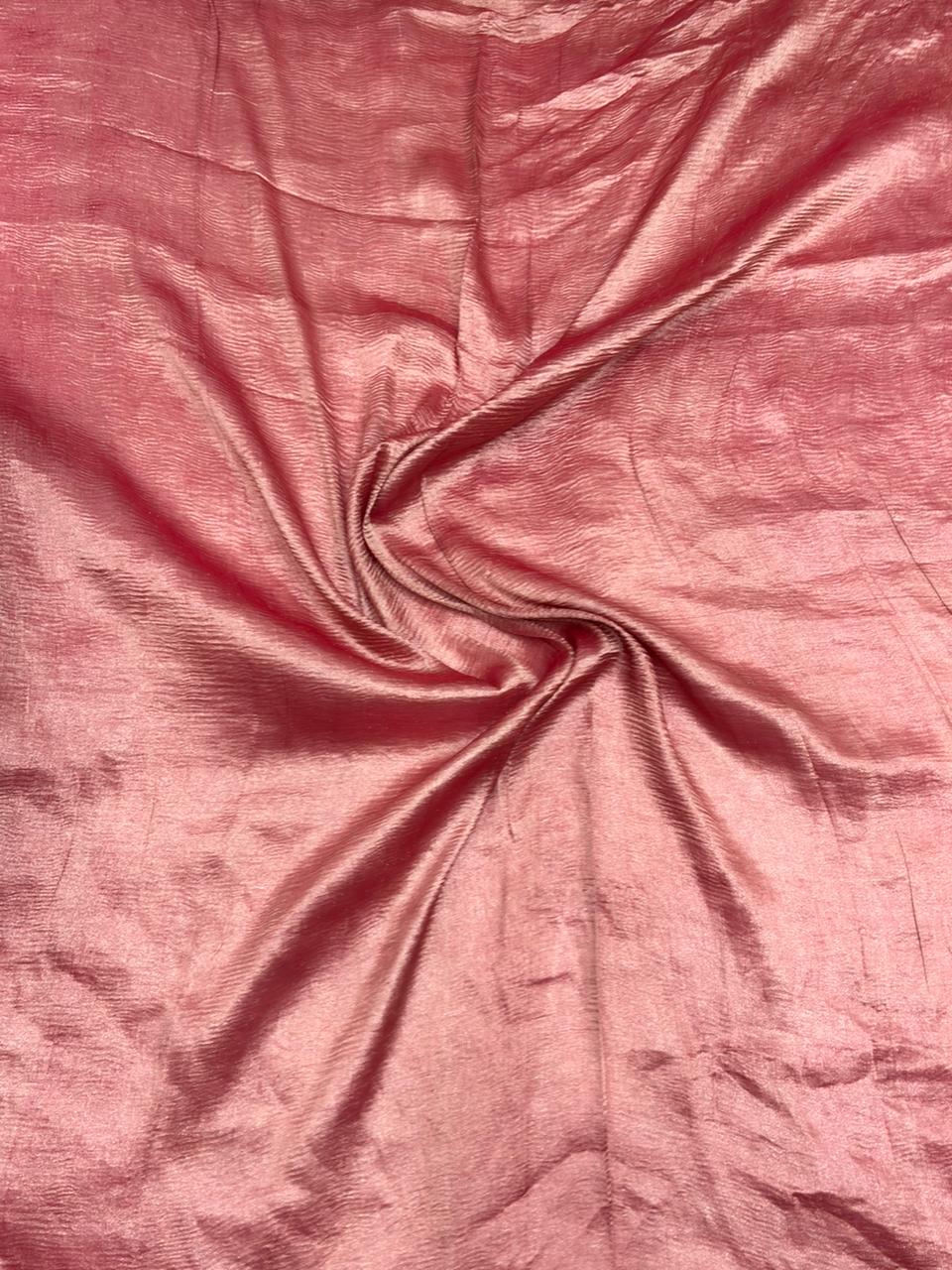 Rani Pink Pure Moonga Silk Stripe Saree with Gold Zari Stripes - Salam Silk Sarees